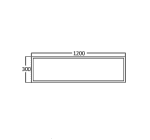 Nadometni okvir za panel / 1200X300 MM / aluminij - slika 3