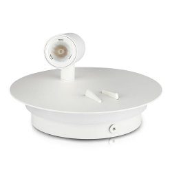 LED Notranja stenska svetilka / 3W+6W / Bela / stikalo