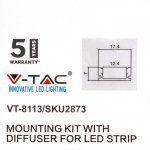 Led kanal z difuzorjem svetlobe 2000x17.4x7mm /črn - slika 3