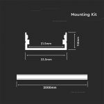 Led kanal z difuzorjem svetlobe 2000 x 23.5 x 10mm - slika 2