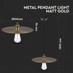 LED Moderna viseča svetilka / Rose Gold ali Matt Gold 300x90mm - slika 4
