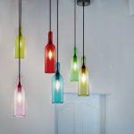 LED   Viseča svetilka/E14/Steklenica več barv - slika 2