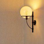 LED Stenska svetilka/F210mm/Prozorno steklo/Okrogla/E27 - slika 2