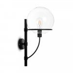 LED Stenska svetilka/F210mm/Prozorno steklo/Okrogla/E27