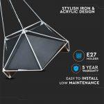 LED   Moderna viseča svetilka/Prizma/Črna-Bela 405mm X 525mm - slika 3