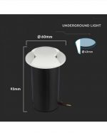 LED talna vgradna / 1W / okrogla / IP67 - slika 3