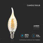 LED Žarnica E14/4W- Amber Cover-Filament - slika 3