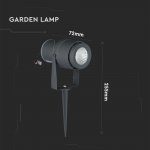 LED Vrtna svetilka /12W/ IP65-Vodoodporen (črna-bela-siva) - slika 8