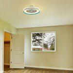 Stropni ventilator z led panelom / 45W / daljinec /modri obroč - slika 2