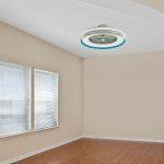 Stropni ventilator z led panelom / 45W / daljinec /modri obroč - slika 3