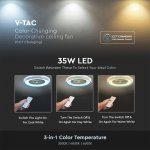 Stropni ventilator z led panelom / 45W / daljinec /modri obroč - slika 7