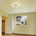 Stropni ventilator z led panelom / 45W / daljinec / sivi obroč - slika 2
