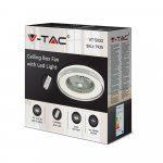 Stropni ventilator z led panelom / 45W / daljinec / sivi obroč - slika 10