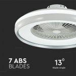Stropni ventilator z led panelom / 45W / daljinec / sivi obroč - slika 5