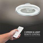 Stropni ventilator z led panelom / 45W / daljinec / sivi obroč - slika 6