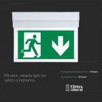 LED Stenska/Stropna montažna lučka LED za izhod v sili/2W/IP20/24 ur-brez napajanja/Bela svetloba - slika 8