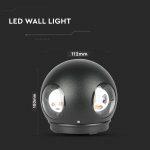 LED Moderna stenska svetilka/4W/Bela ali Črna/ IP65-vodoodporna - slika 4
