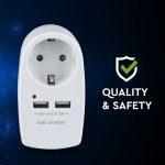 Električni adapter / 2x usb - slika 6
