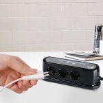 Električni adapter / 2x USB/3 x EU vtičnica/osvetljena - slika 3
