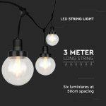 Led žarnice na vrvi /  3m /6 x E27 /IP65 - slika 3