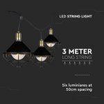 Led žarnice na vrvi /  3m /6 x E27 /IP65 - slika 3