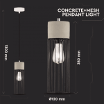 LED  Moderna viseča svetilka/Mreža/F120mm - slika 3