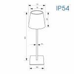 FRIDA namizna svetilka LED ∙ 3W ∙ DIMMABLE ∙ 4000K ∙ IP54 - beige - slika 2