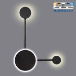 Stenska svetilka GEMINI LED 15W BK CCT-switch