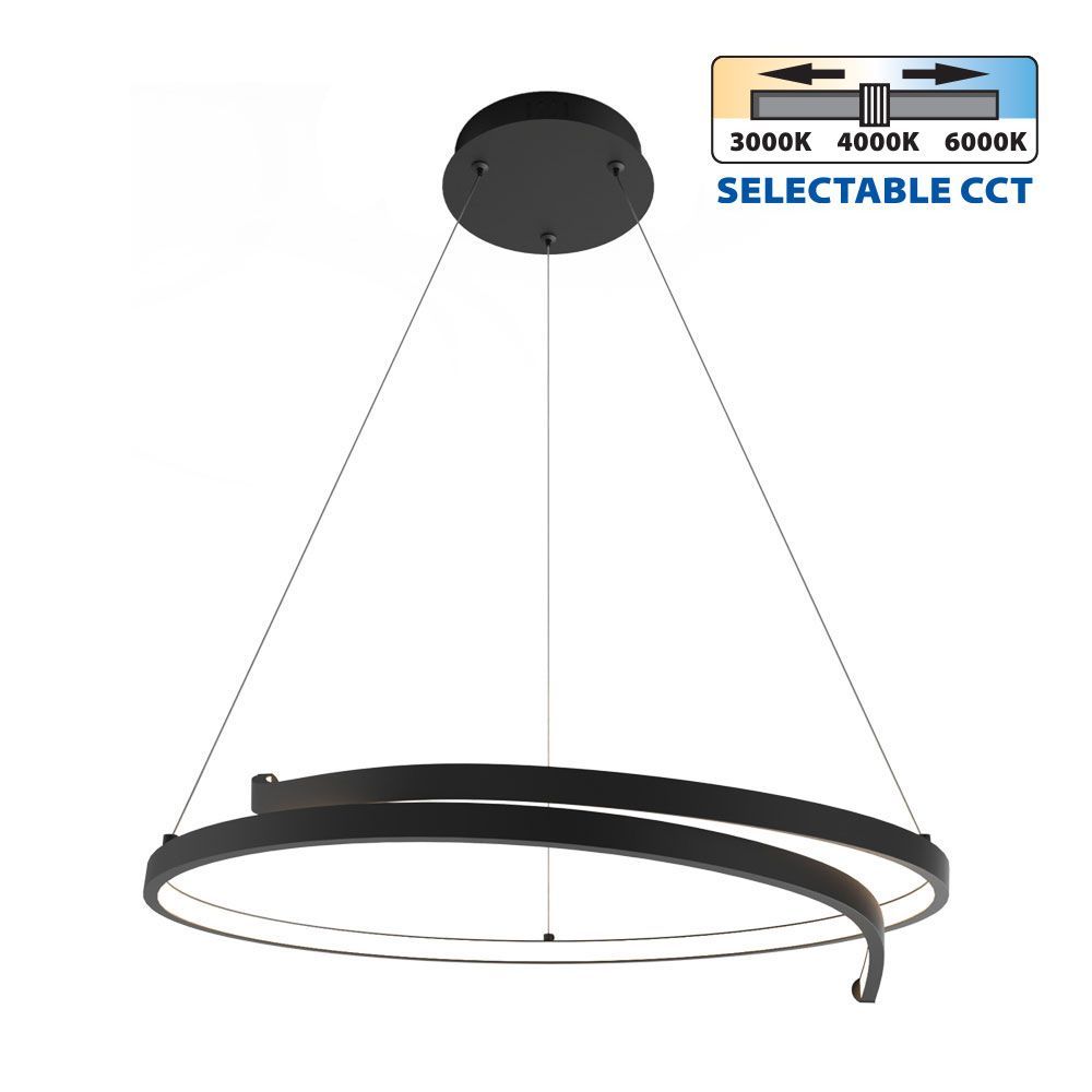 VIV004870-1 Stropna svetilka OMICRON LED 38W BK CCT - slika 1