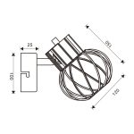 Stenska svetilka SP777-1R E14 MAYA - slika 3