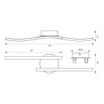 Stropna svetilka RIVER LED 12W BK CL - slika 3